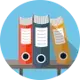 Icon representing document handling 